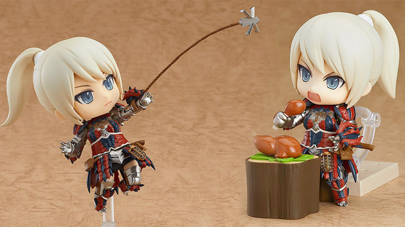 gsc怪物猎人世界雄火龙套女猎人粘土人来啦