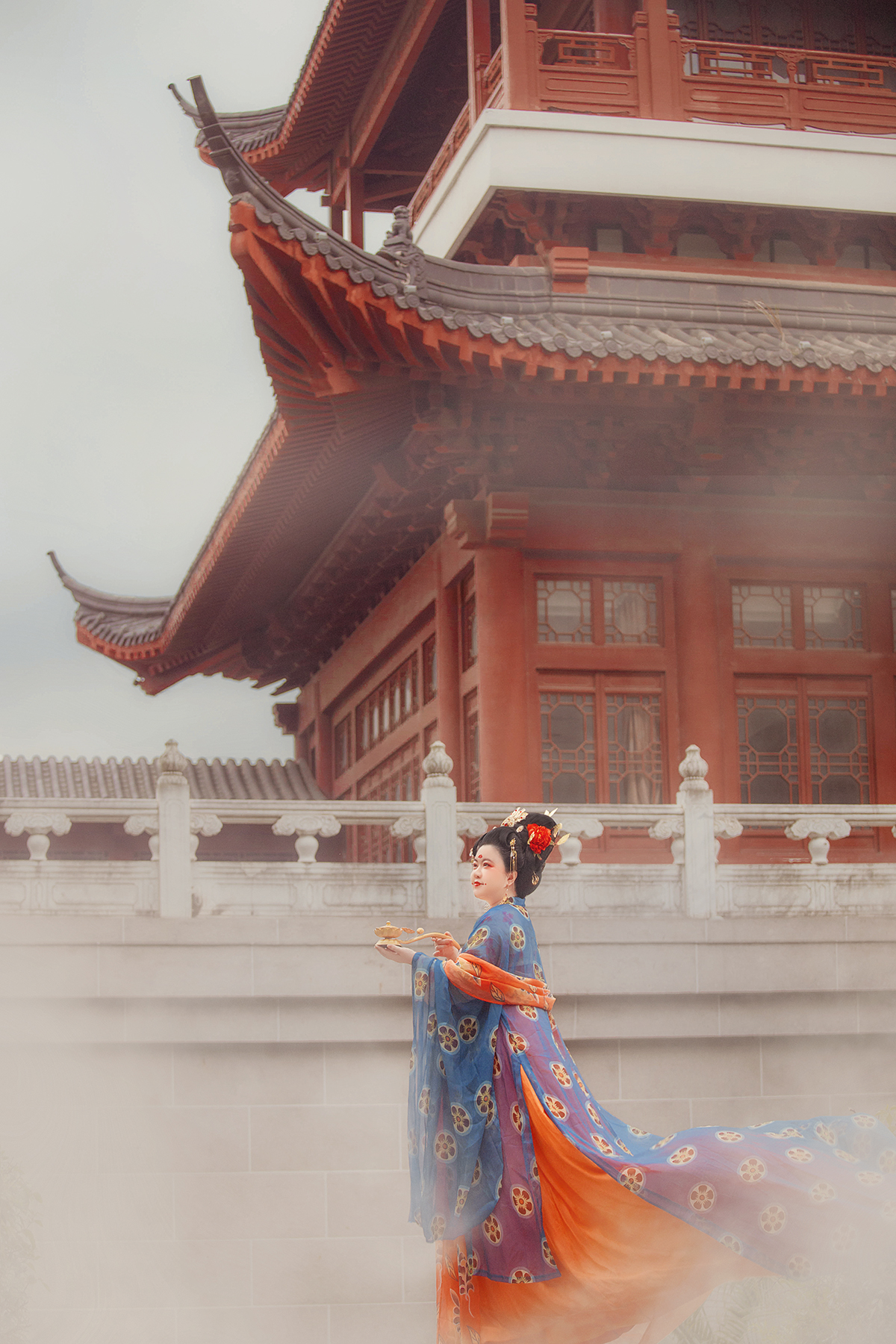 客反 泱汉唐风复原汉服 齐胸衫裙 敦煌花雨