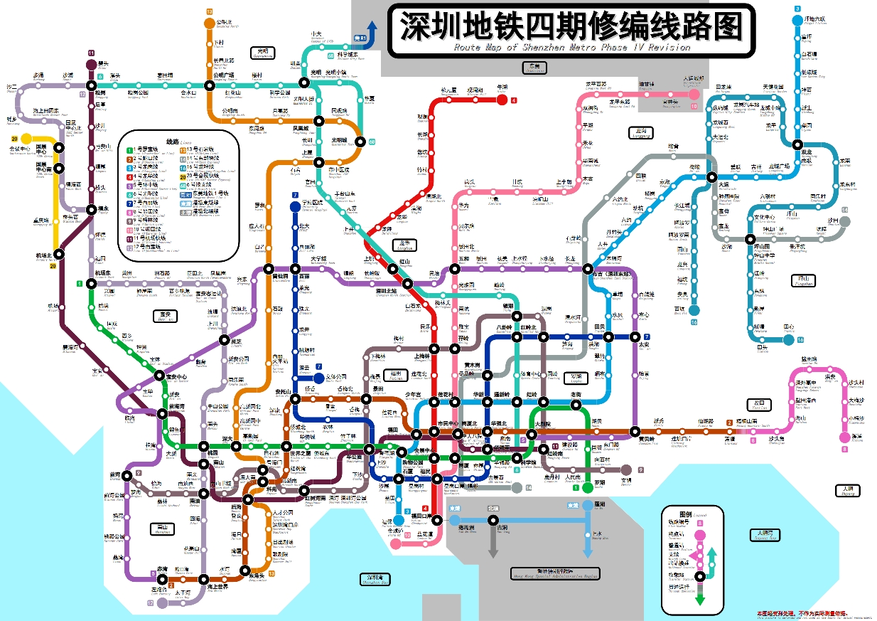 深圳地铁地图2020图片