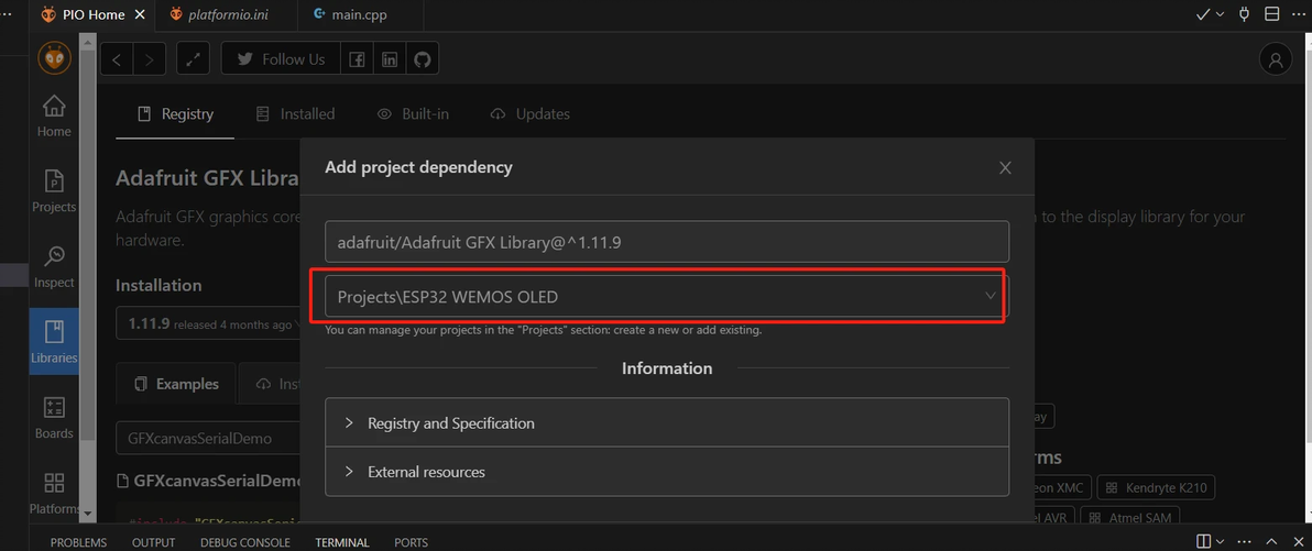 Wemos lolin esp32 0 96oled vs code oled 