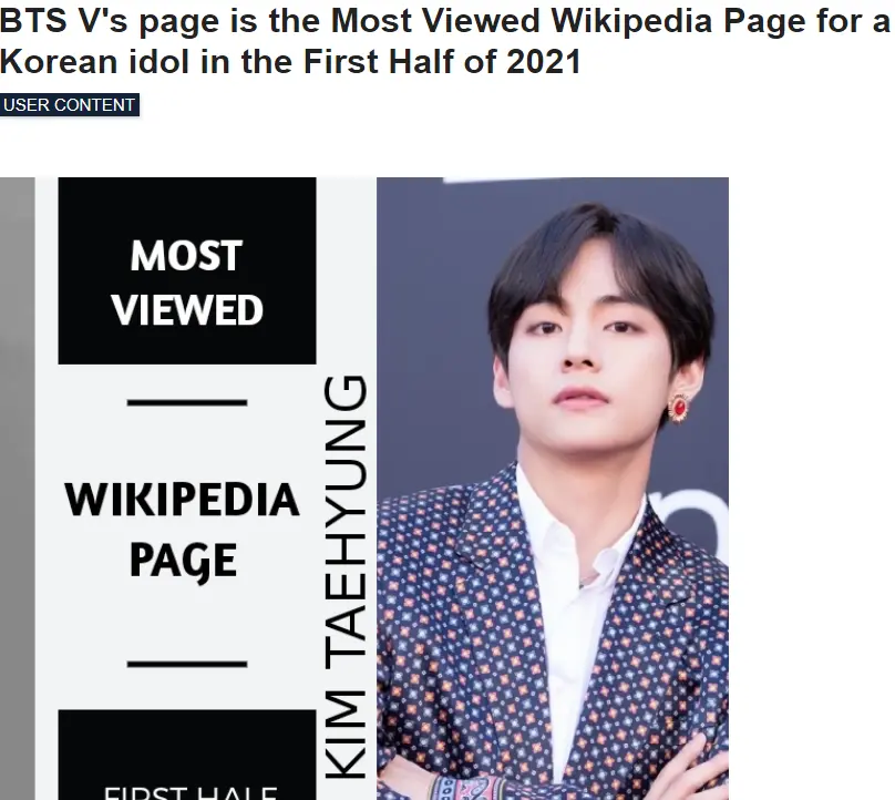 破纪录 Bts泰亨ins首破800万赞 维基百科浏览量最多top1韩国爱豆 哔哩哔哩