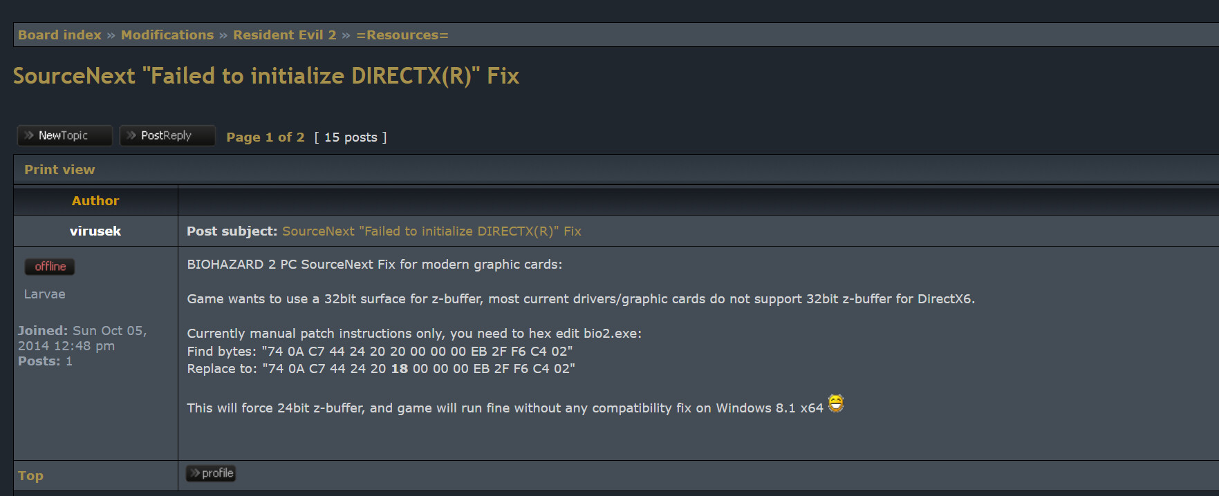  2 fail to initialize directx 