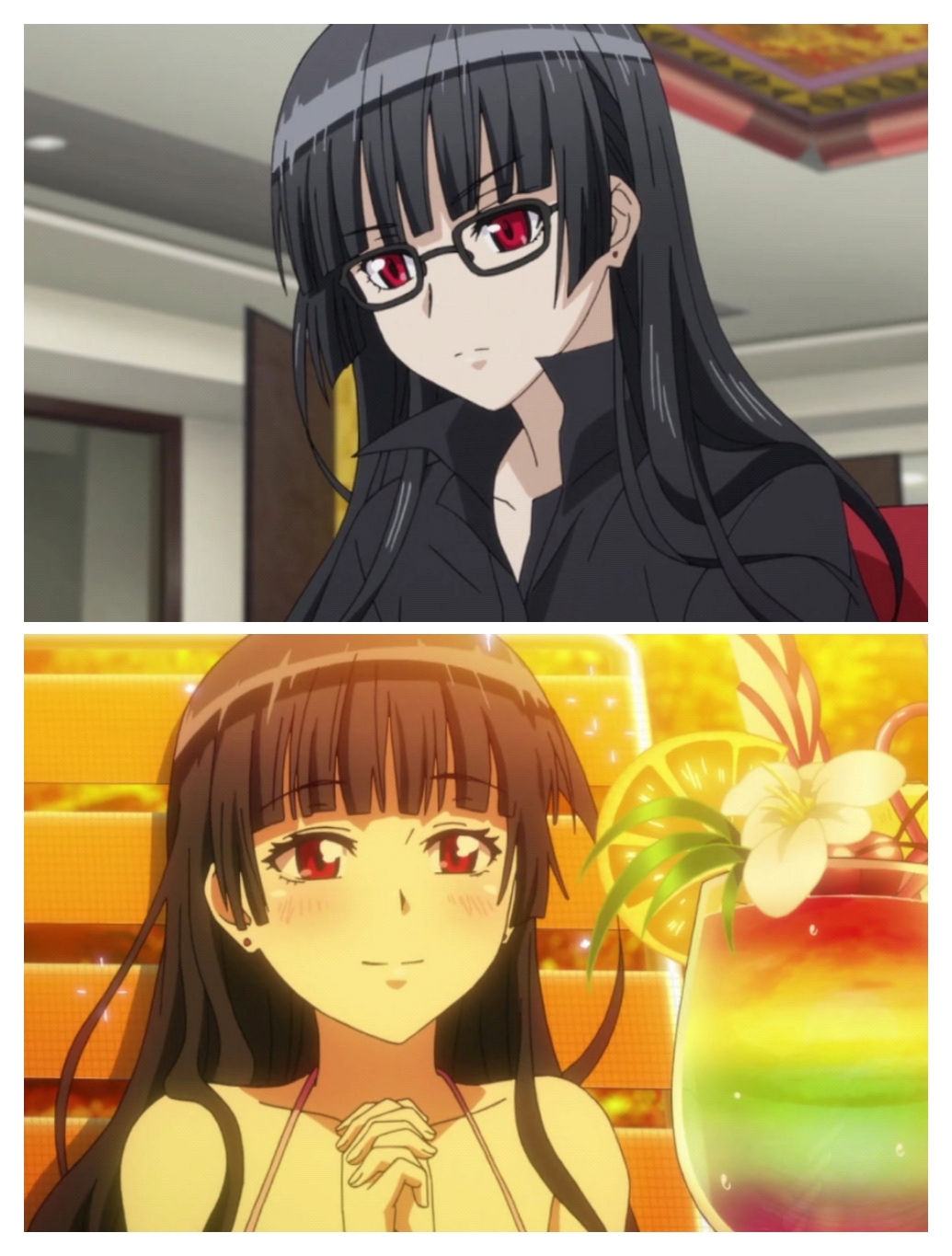 日漫剧眼镜&素颜角色对比(截图)