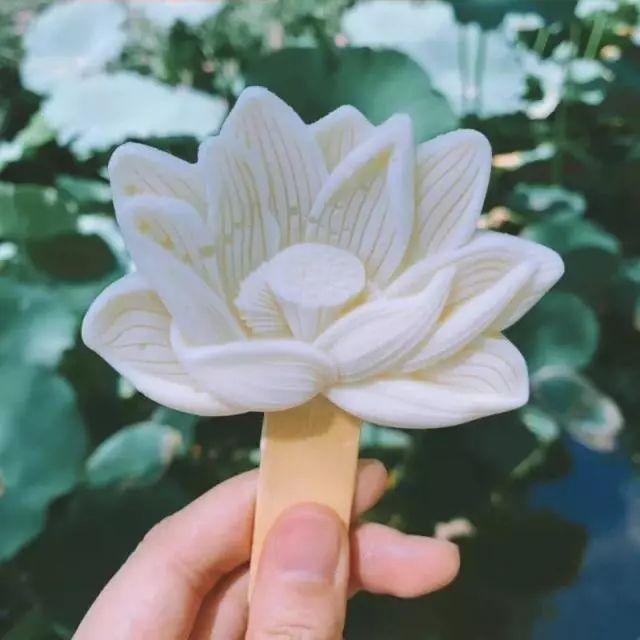 圆明园荷花冰淇淋,一开始推出了 牛奶味,玫瑰味两款口味.