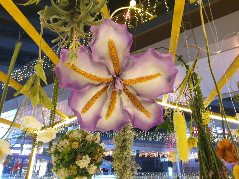 美陈设计大型纸花装饰花艺装置艺术设计56枝花手工 哔哩哔哩