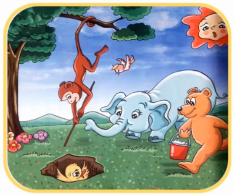 看图写作文1田田掉坑记