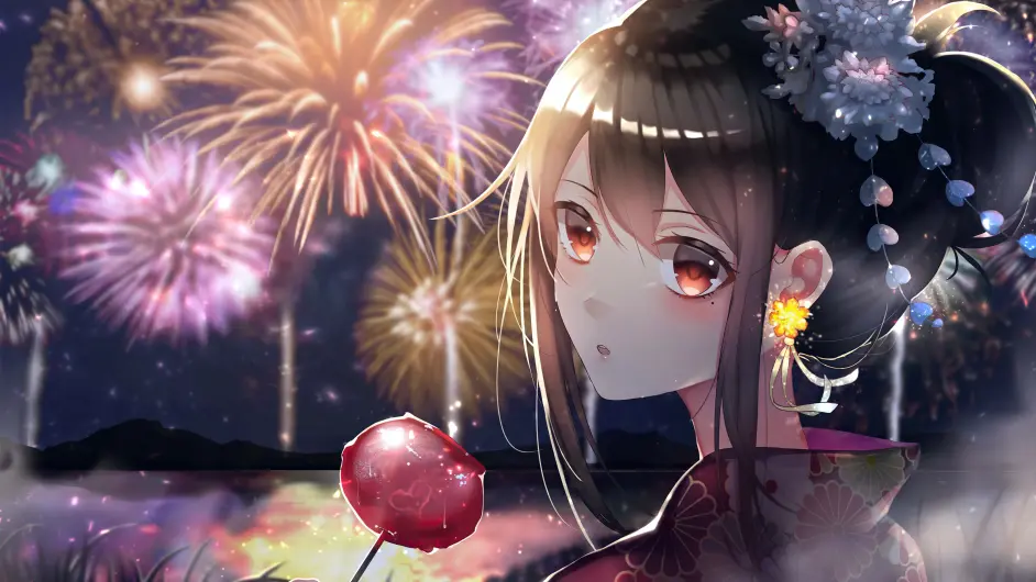 夏日祭典和服浴衣少女壁纸特辑 哔哩哔哩