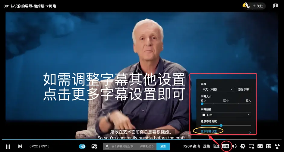 如何调整b站视频cc字幕大小 仅限网页端 哔哩哔哩