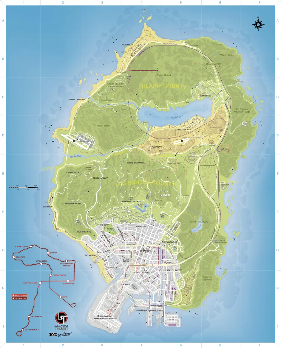 Gta5中文 卫星 Ign 典藏版蓝色地图 C山解密 哔哩哔哩