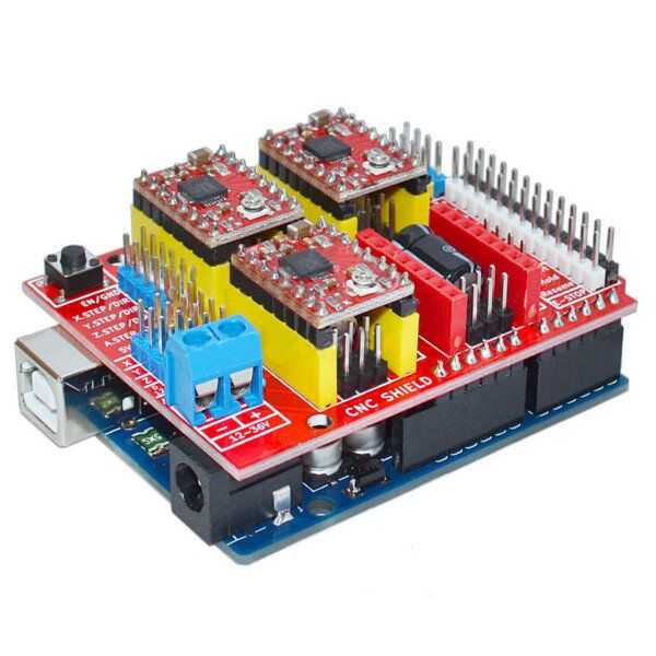 Arduino UNO开发板+Arduino CNC Shield V3.0扩展板+A4988驱动板+grbl固件使用教程 - 哔哩哔哩