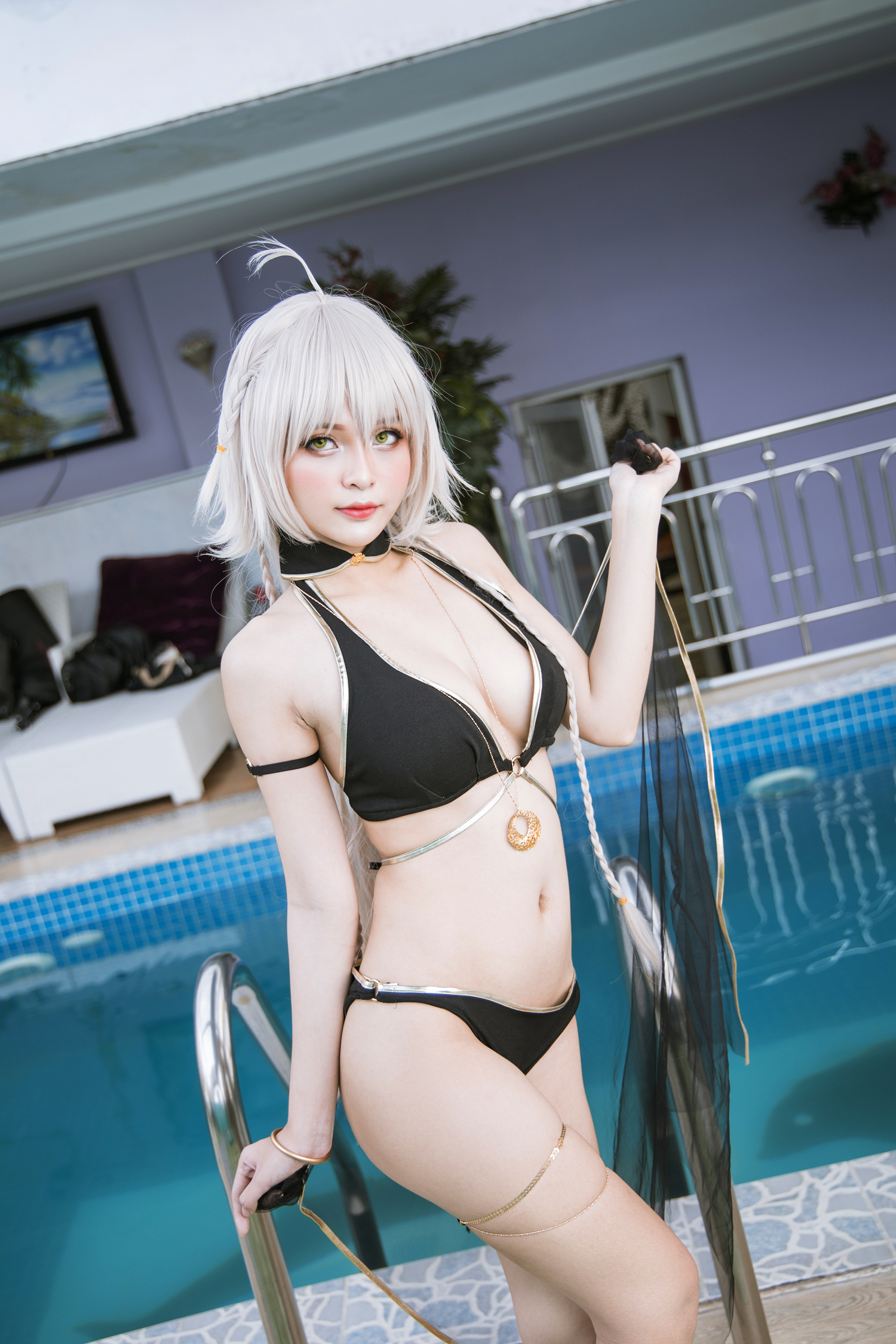 Azami泳装黑贞cosplay4