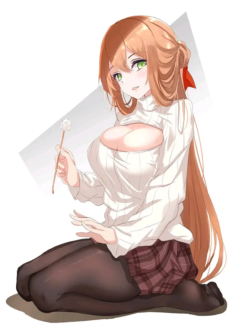 高领开胸衣二次元美图