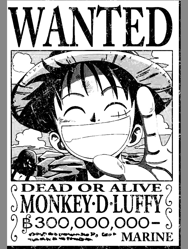 兴趣 绘画 教你如何画一个路飞的悬赏令然后把它的空白地方涂上颜色