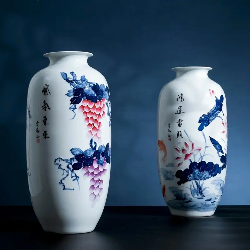 宁勤征大师福满天下青花彩绘瓷瓶成品率较低 - 哔哩哔哩