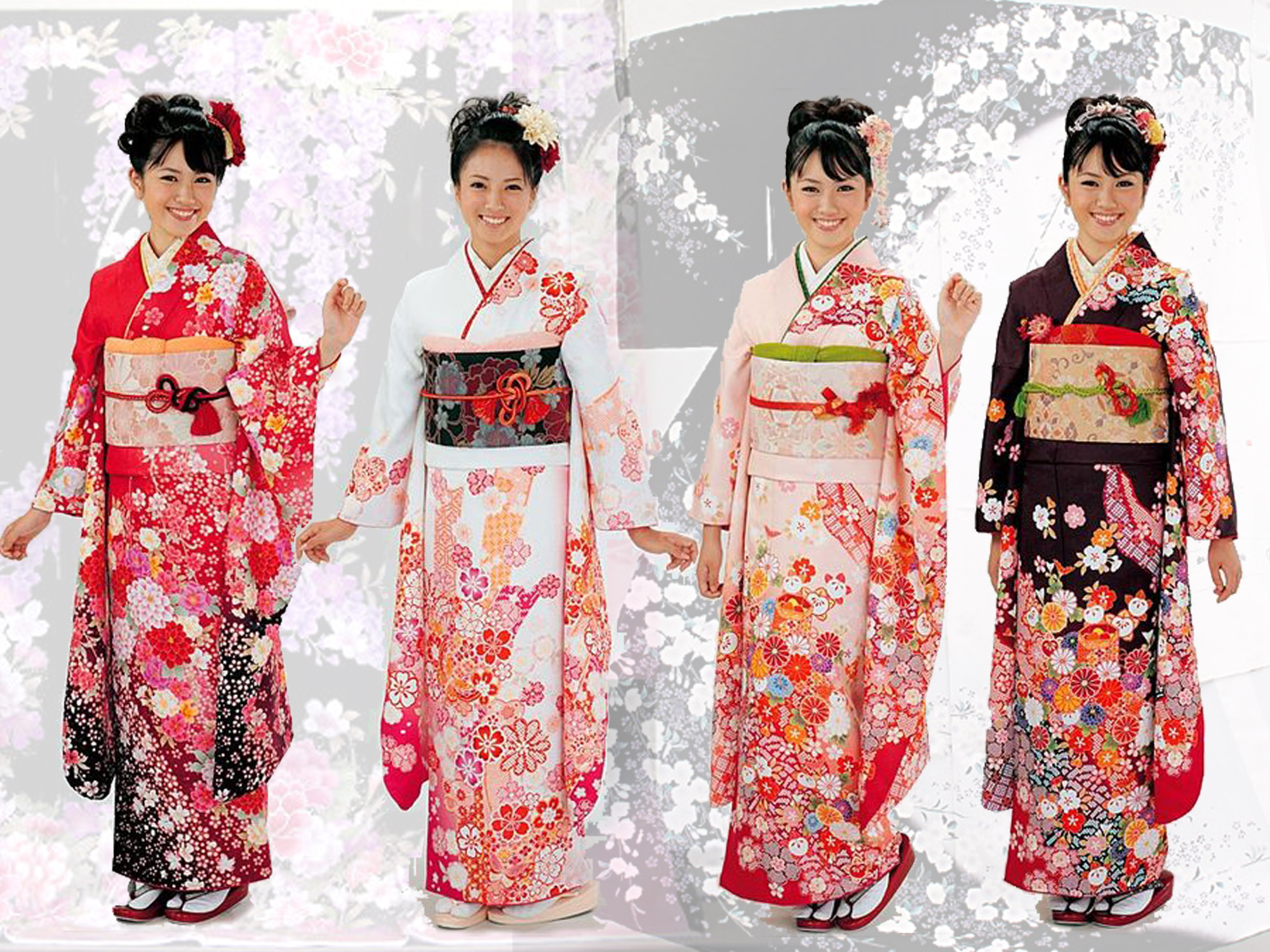 日本和服女可爱猫咪黑白色和服正装夏日祭传统和服浴衣套装-阿里巴巴