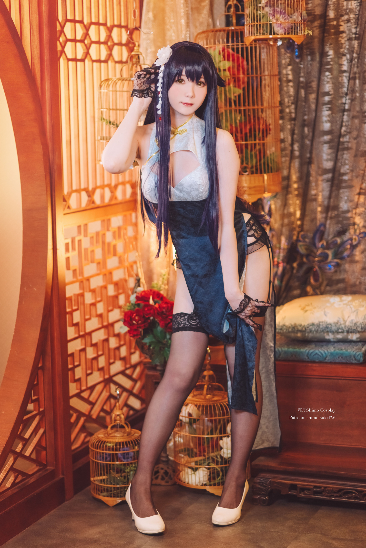 霜月Shimo碧蓝航线吾妻旗袍CosplaY1