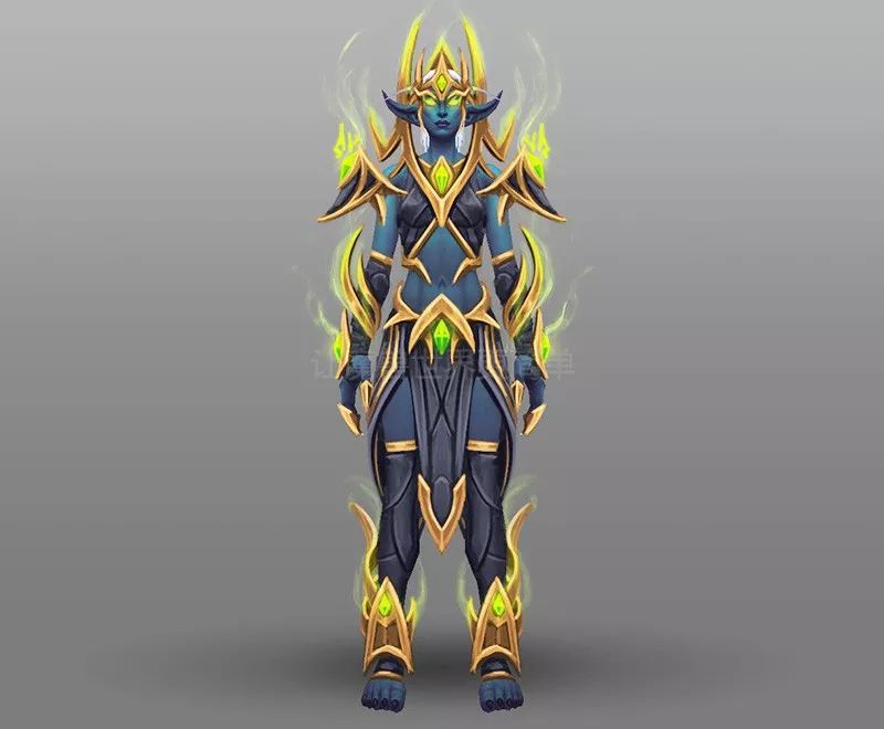 大神手绘魔兽世界夜之子7职业套装,你觉得这些