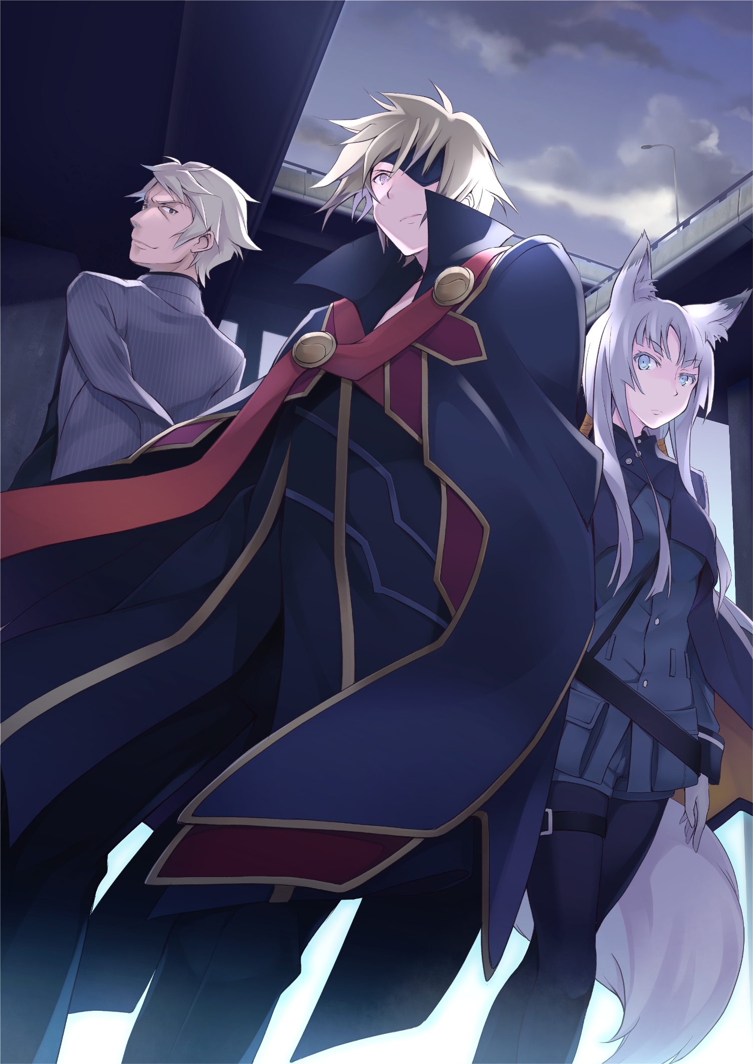 左边角行鬼,右边大狐狸(飞车丸)