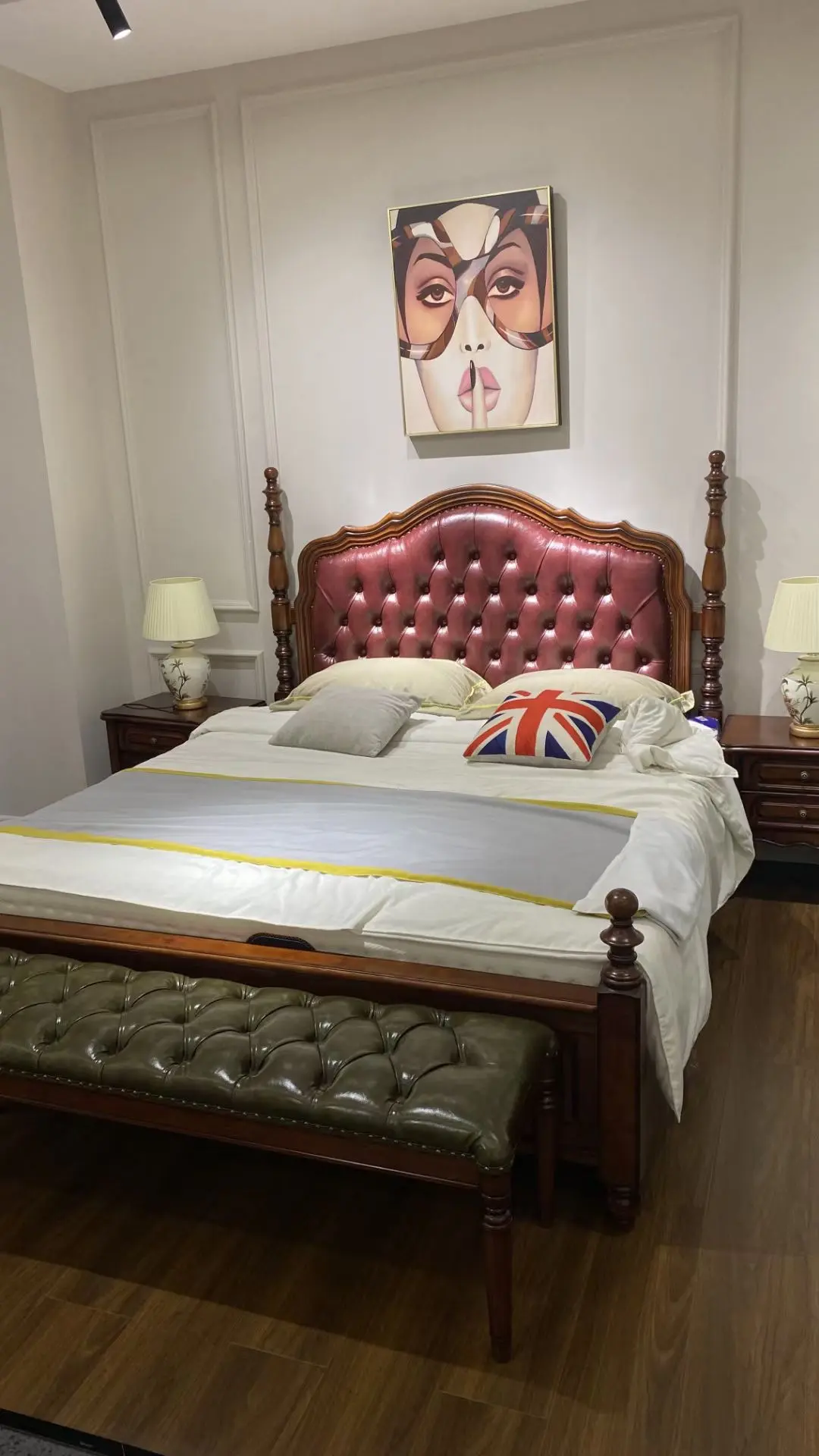 经典美式高端纯实木大床