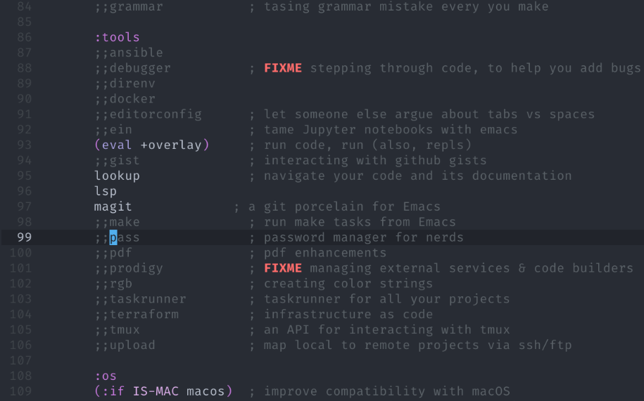 emacs doom