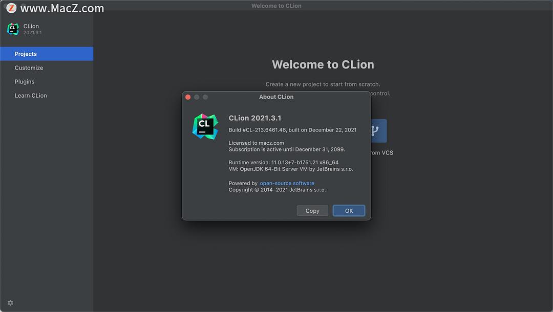 Настройка clion mac os