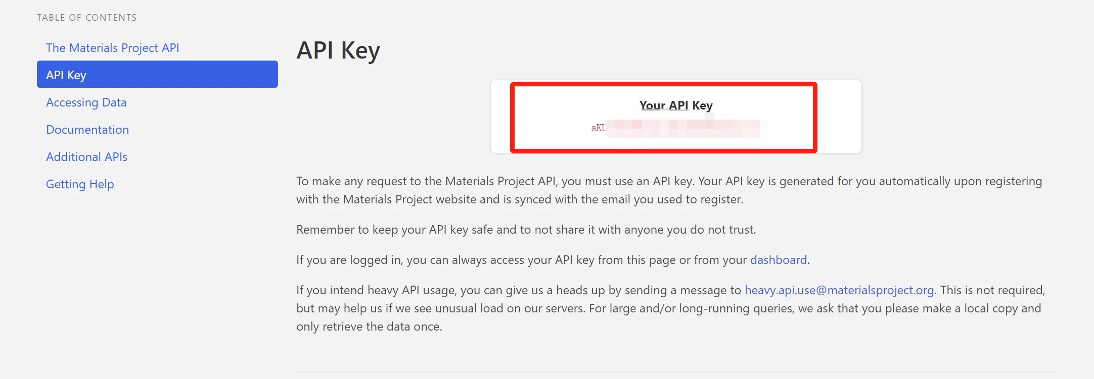 如何在Materials Project上找到自己的API key 哔哩哔哩