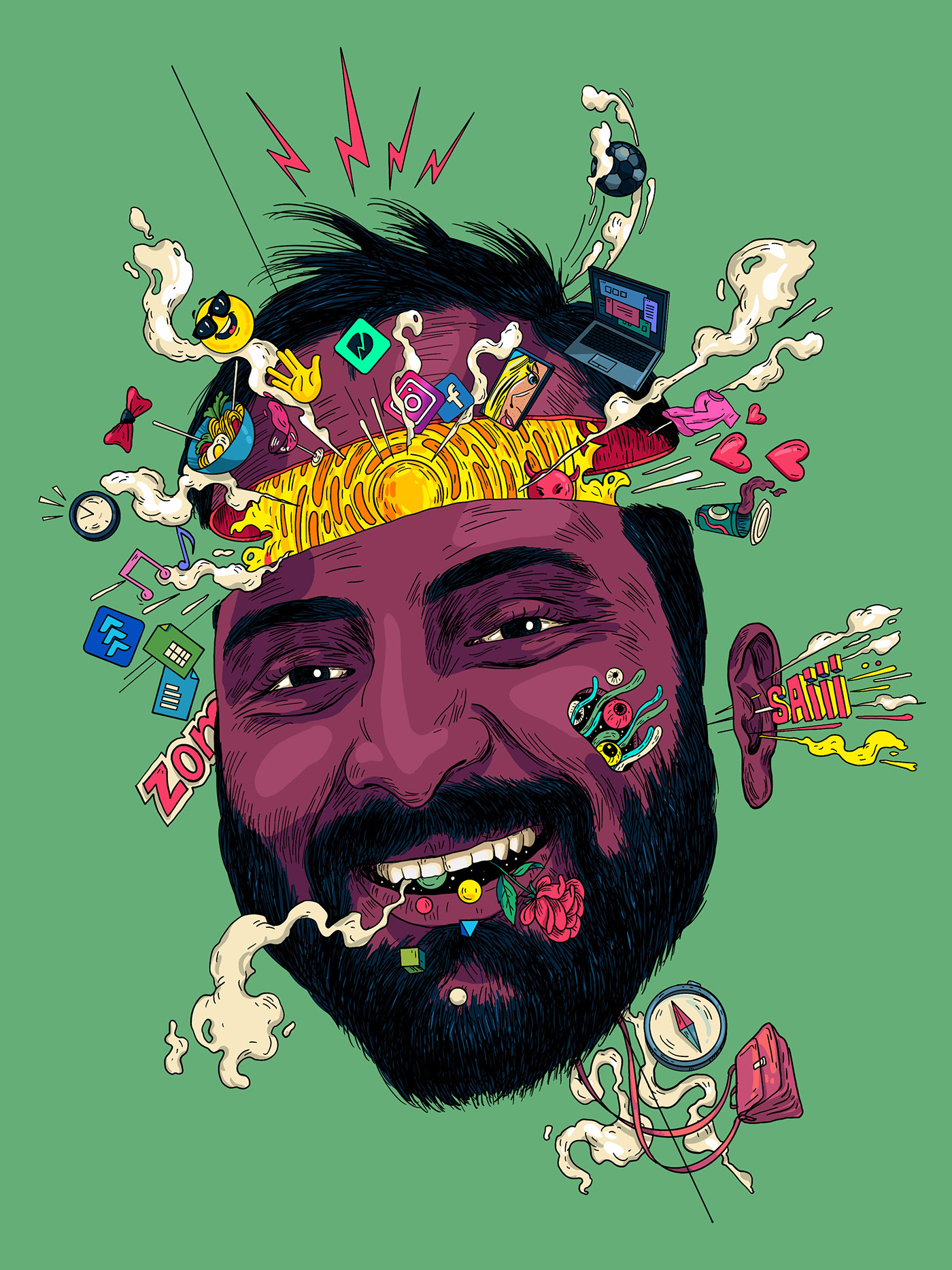 可以看看你脑袋里装了什么吗?他剖开了朋友们的脑洞