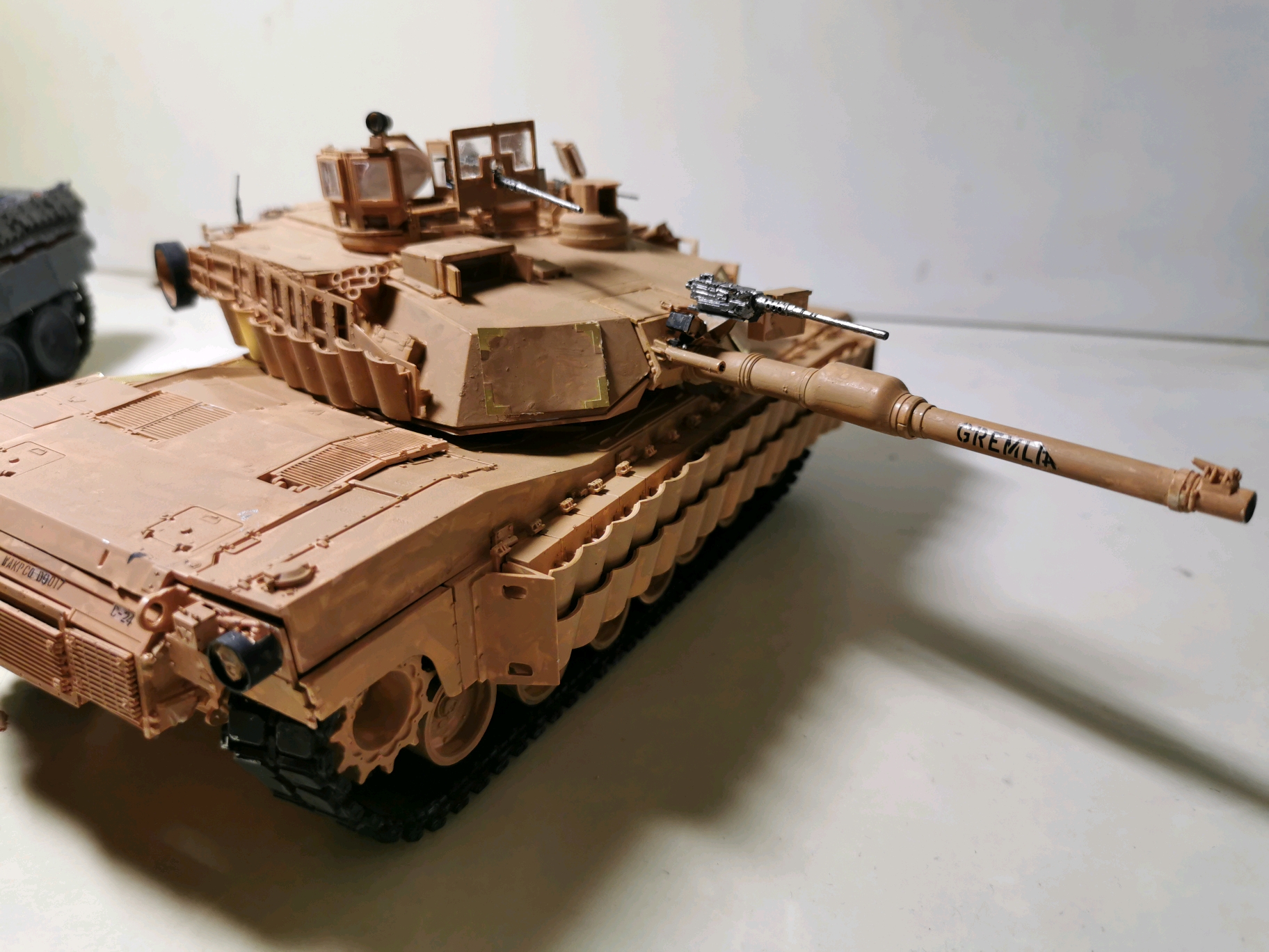 麥田m1a2 tusk美國 主站坦克內構模型 手塗新人