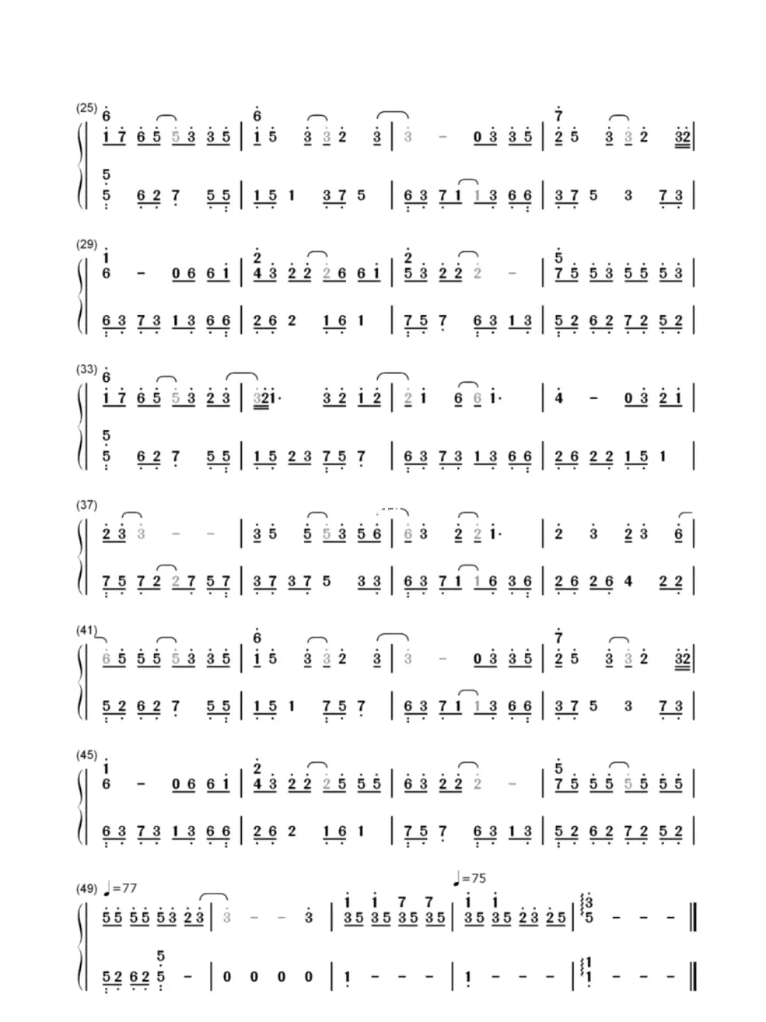 《last dance》简谱