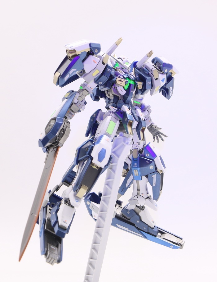 [小t高达秀]hg暗夜版雪崩型能天使高达模型