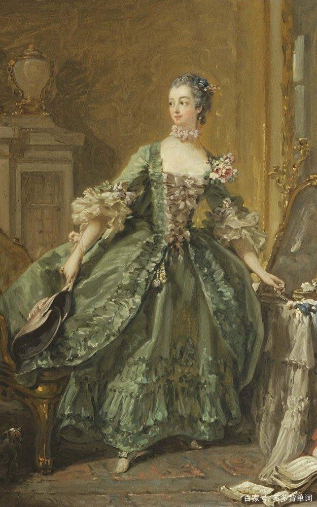 配图为路易十五著名情妇蓬巴杜夫人画像