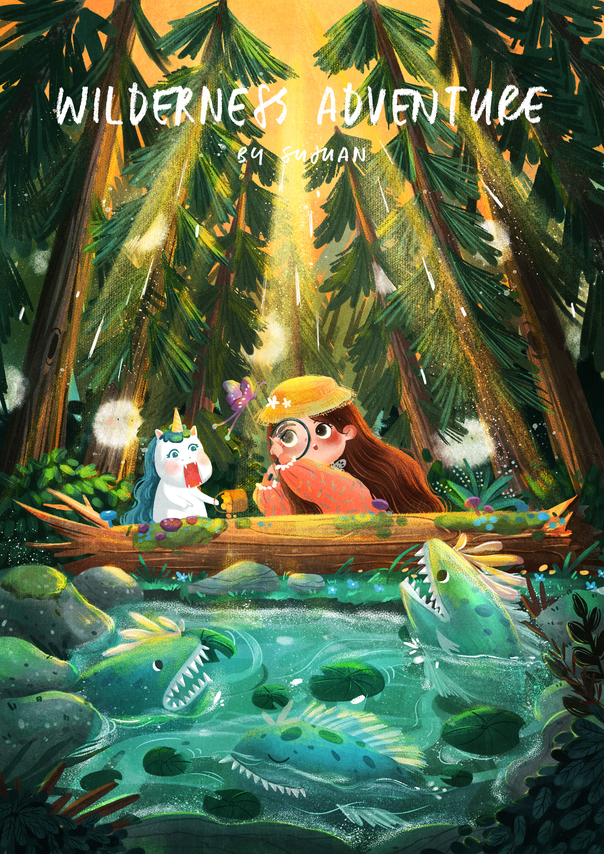 一组绘本风格插画分享