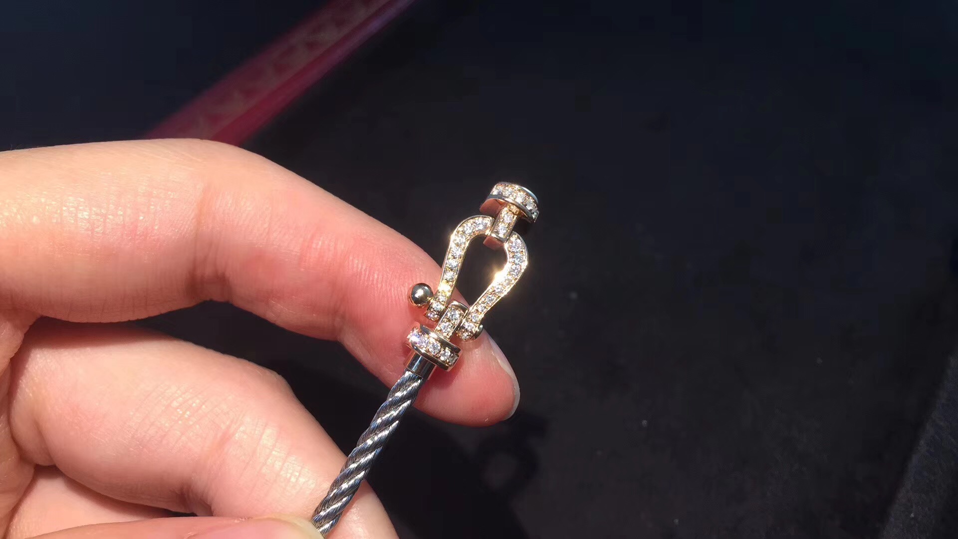 fred大号满钻马蹄扣手链多少钱,fred大号8字满钻价格