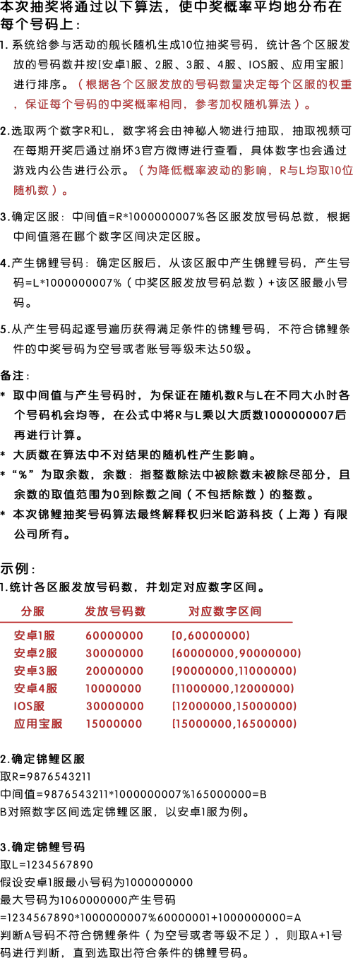 浅谈崩坏3锦鲤抽奖算法