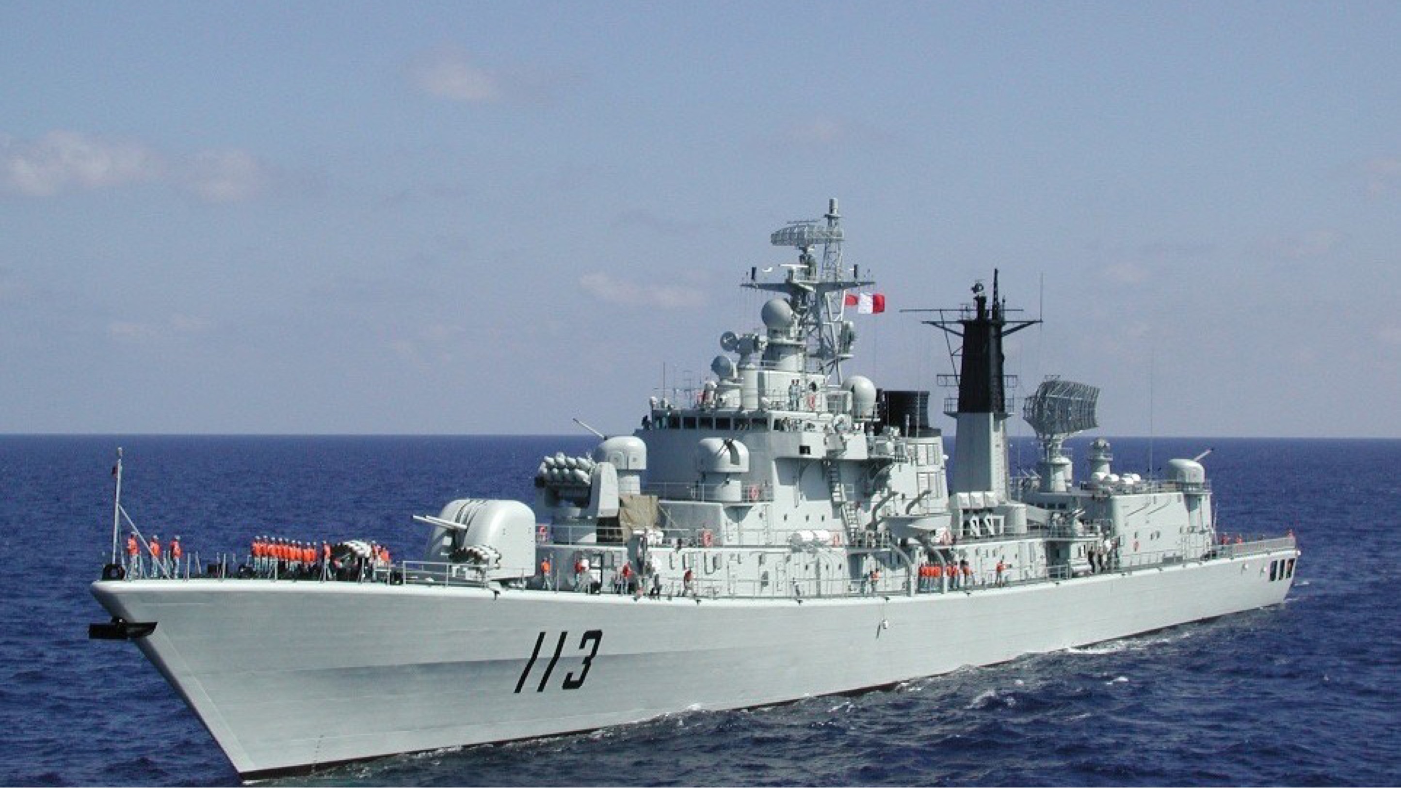 今日武器装备分享 中国052型驱逐舰 哔哩哔哩