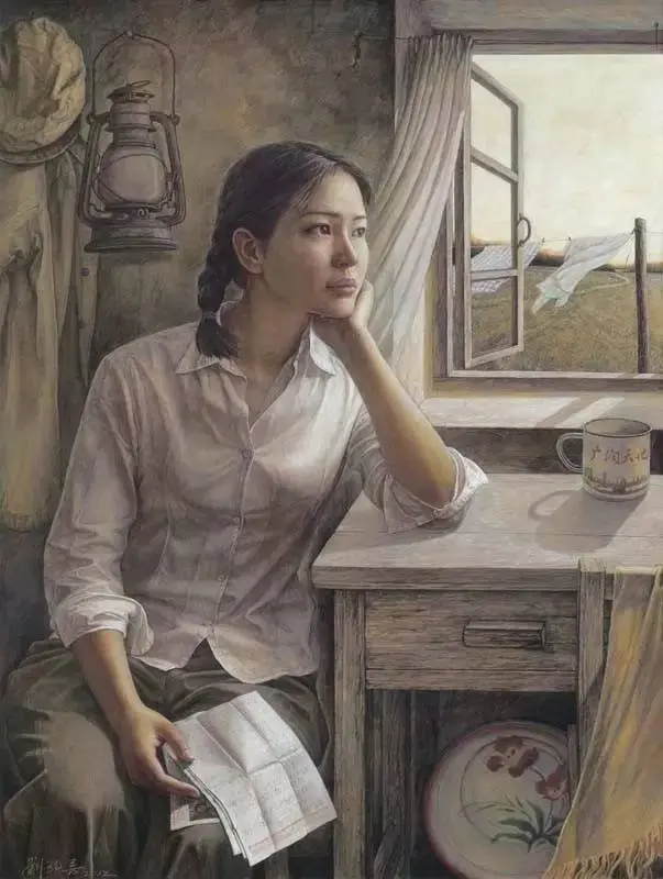 油画《我的前夫》作品欣赏