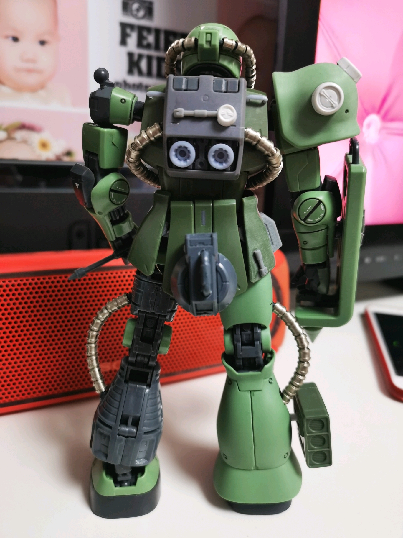 马克笔喷涂改造mg扎古进度