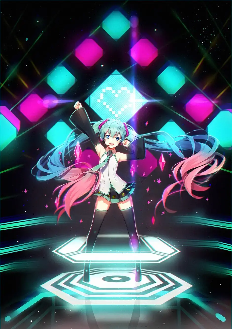 手机壁纸初音未来特辑祝世界第一公主殿下生日快乐复刻byb站盐泽