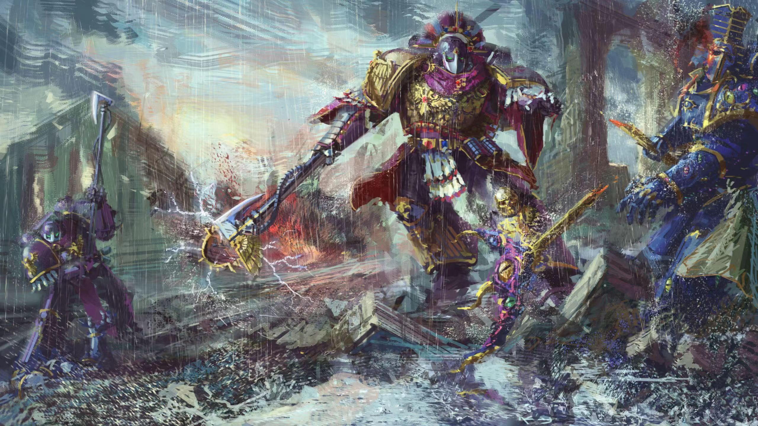 战锤40K :灰骑士、禁军、暗黑天使、帝皇之子艺术图整理(下) - 哔哩哔哩