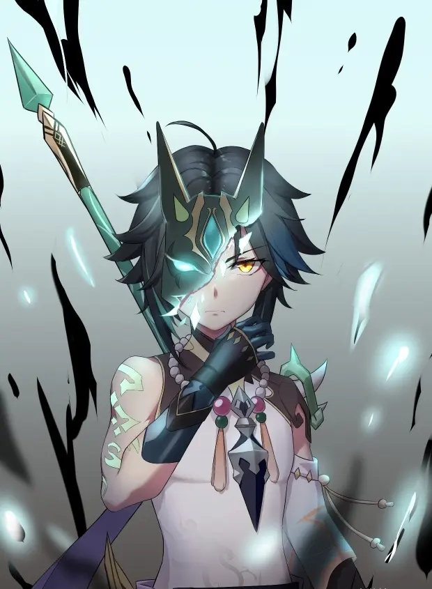 原神魈壁纸表情包整合 哔哩哔哩