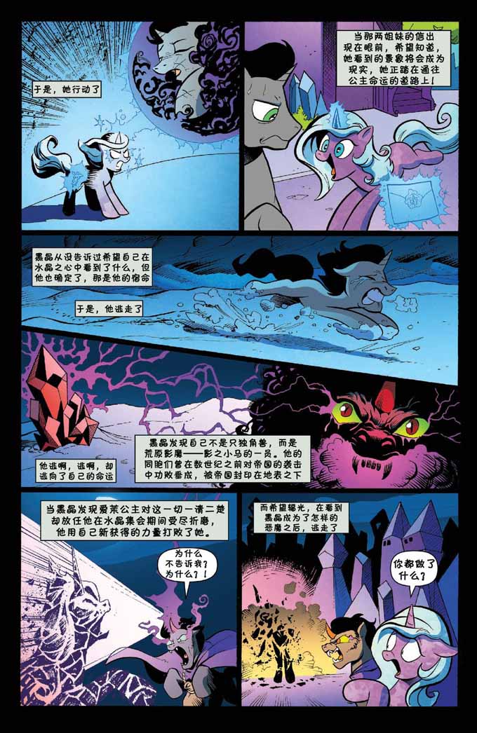 重磅小马宝莉官方漫画黑晶王归来围城水晶帝国第二期