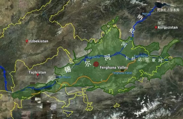 中亚地理——费尔干纳盆地(fergana valley)