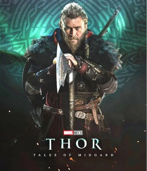 雷神4 创意海报 雷神索尔变成野蛮人 女雷神像极了女武神 哔哩哔哩