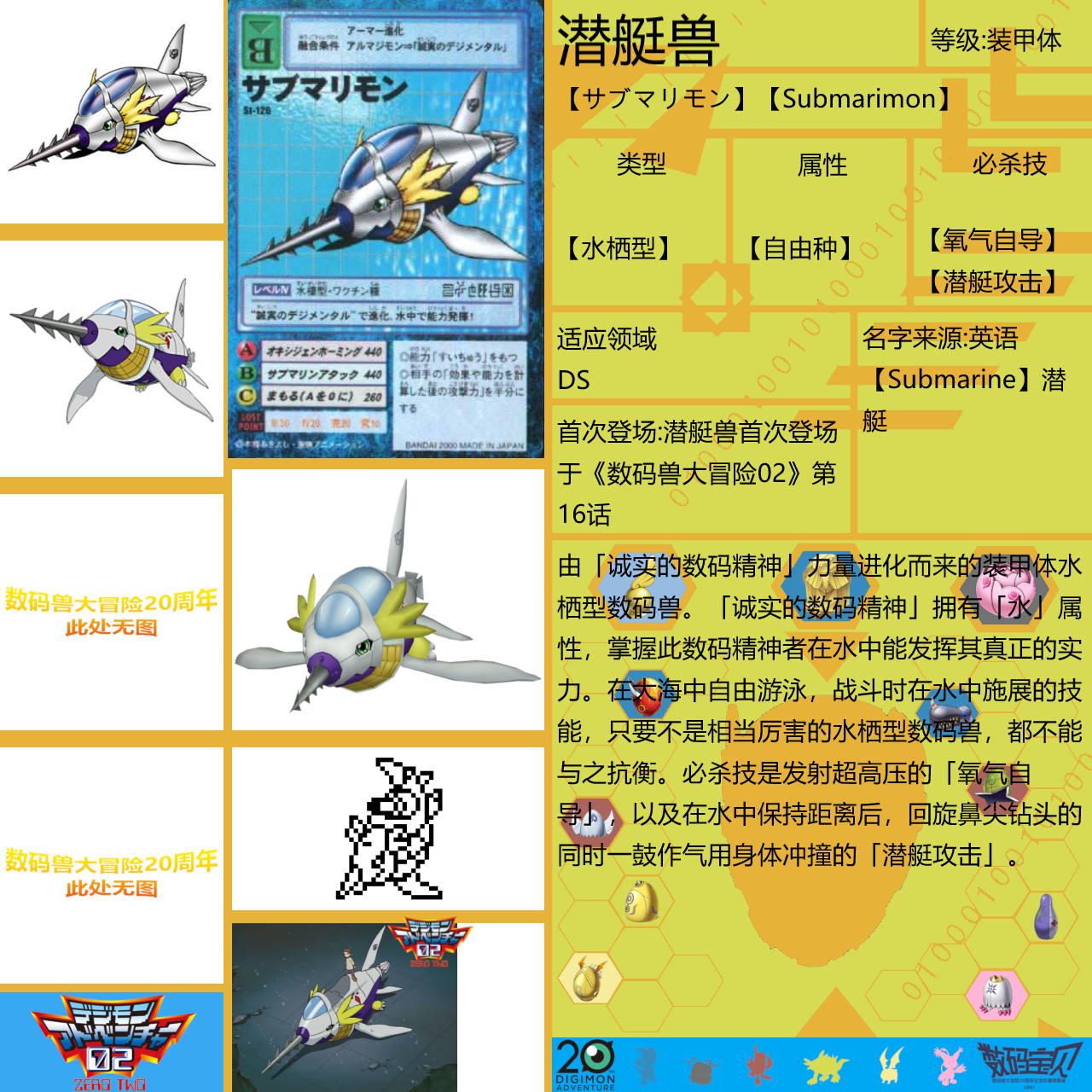 数码兽大冒险20周年纪念珍藏版图鉴【自制】—犰狳兽进化链