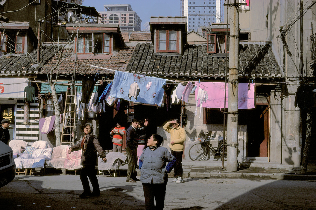 老照片 1999年的上海 到处都在搞拆迁 到处都在搞建设