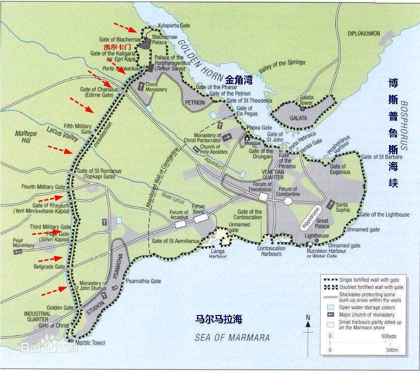 君士坦丁堡地图平面图图片