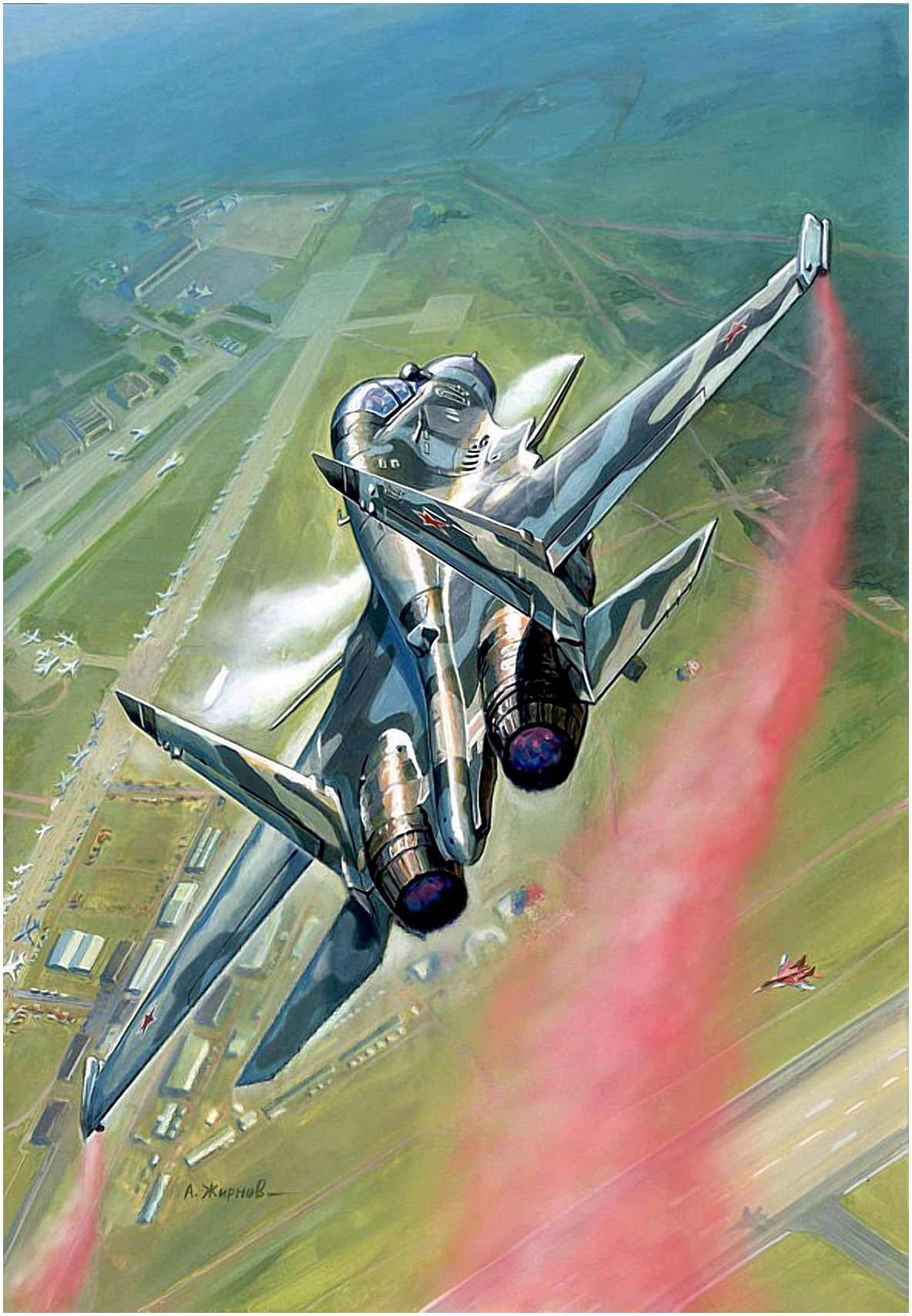 战斗机绘画作品,适合做手机壁纸