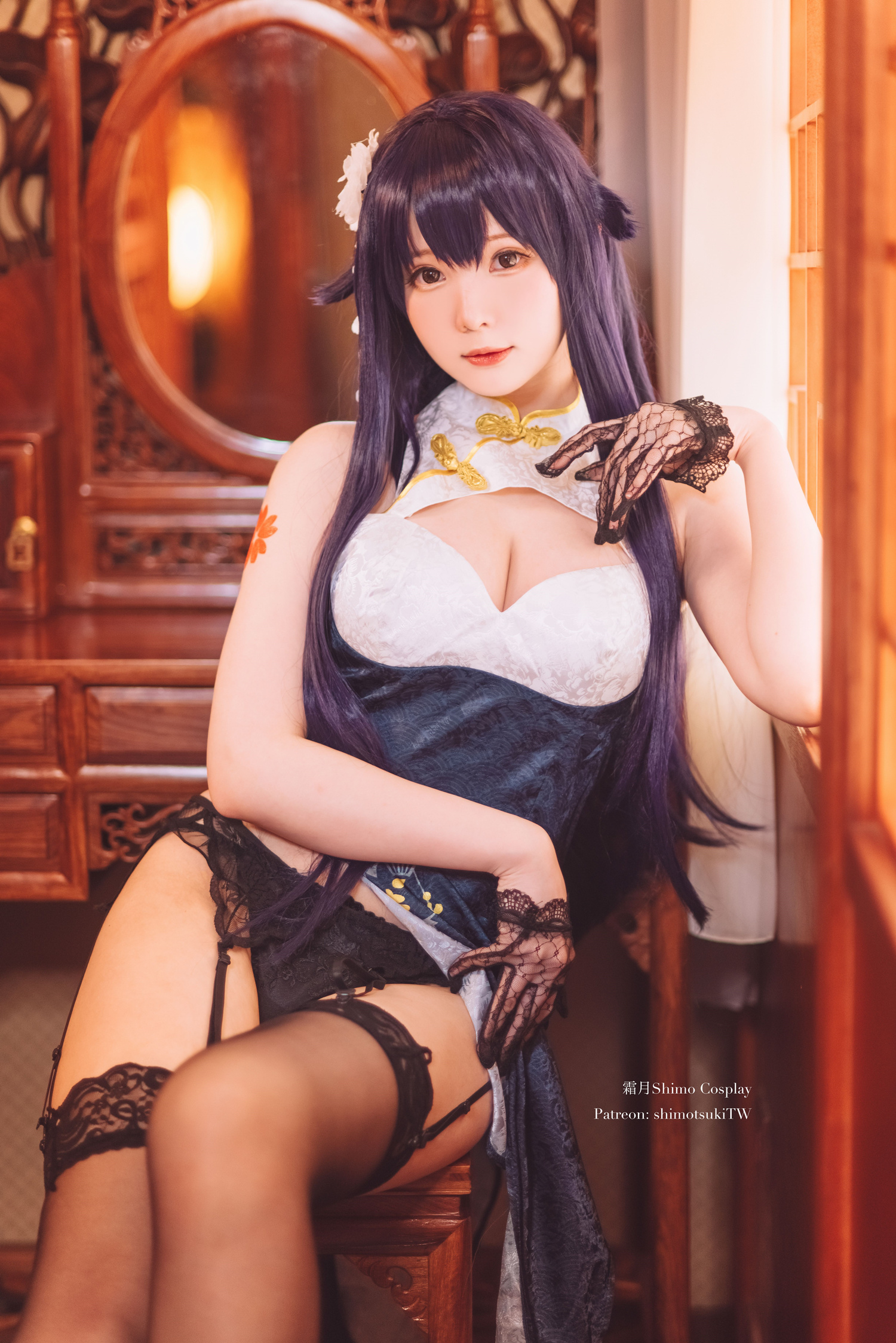 霜月Shimo碧蓝航线吾妻旗袍CosplaY4