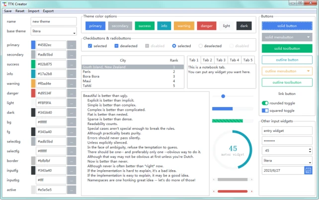 Python Tk GUI系列笔记（ttkbootstrap篇上） 43章~49章 - 哔哩哔哩