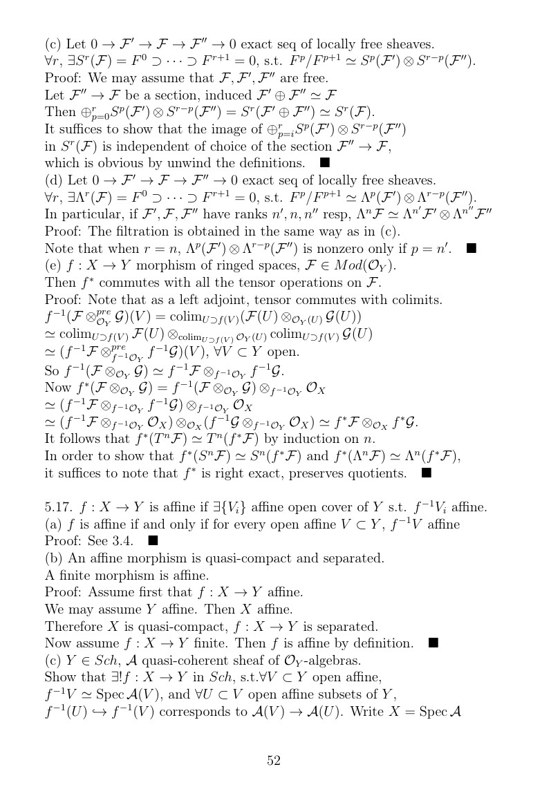 Hartshorne代数几何习题解答（五）Sheaves of Modules 哔哩哔哩